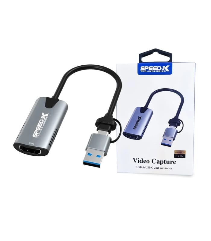 Speed-X Video Capture USB A-USB C 2-In-1 To HDMI Connector