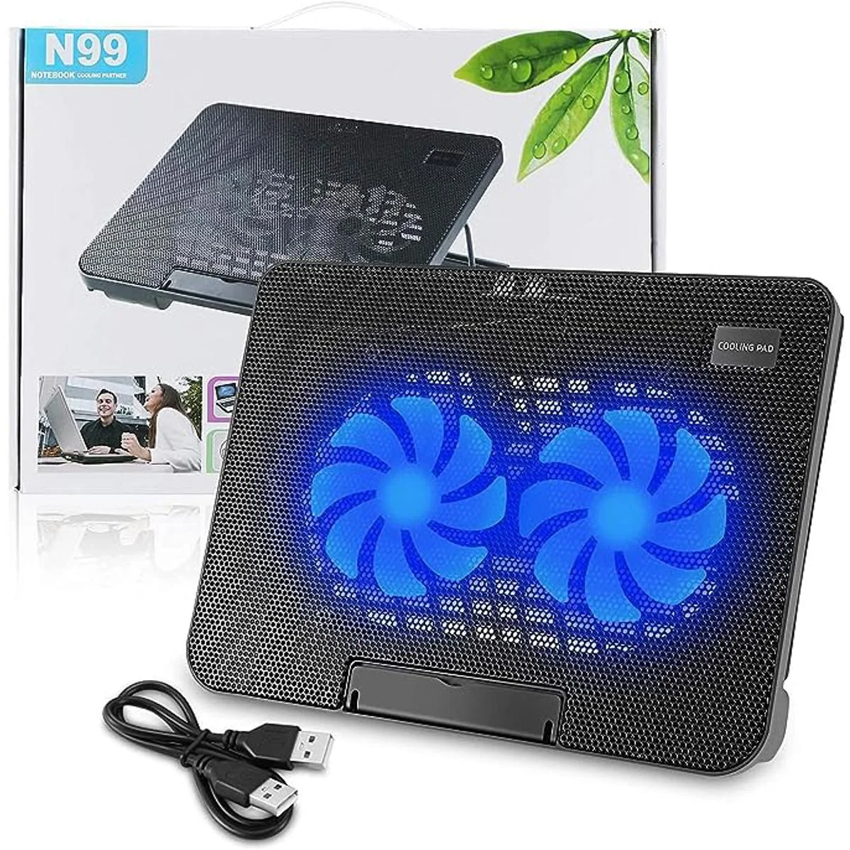 Speed-X N99 2 Fan Cooling PAD With Two USB and Light