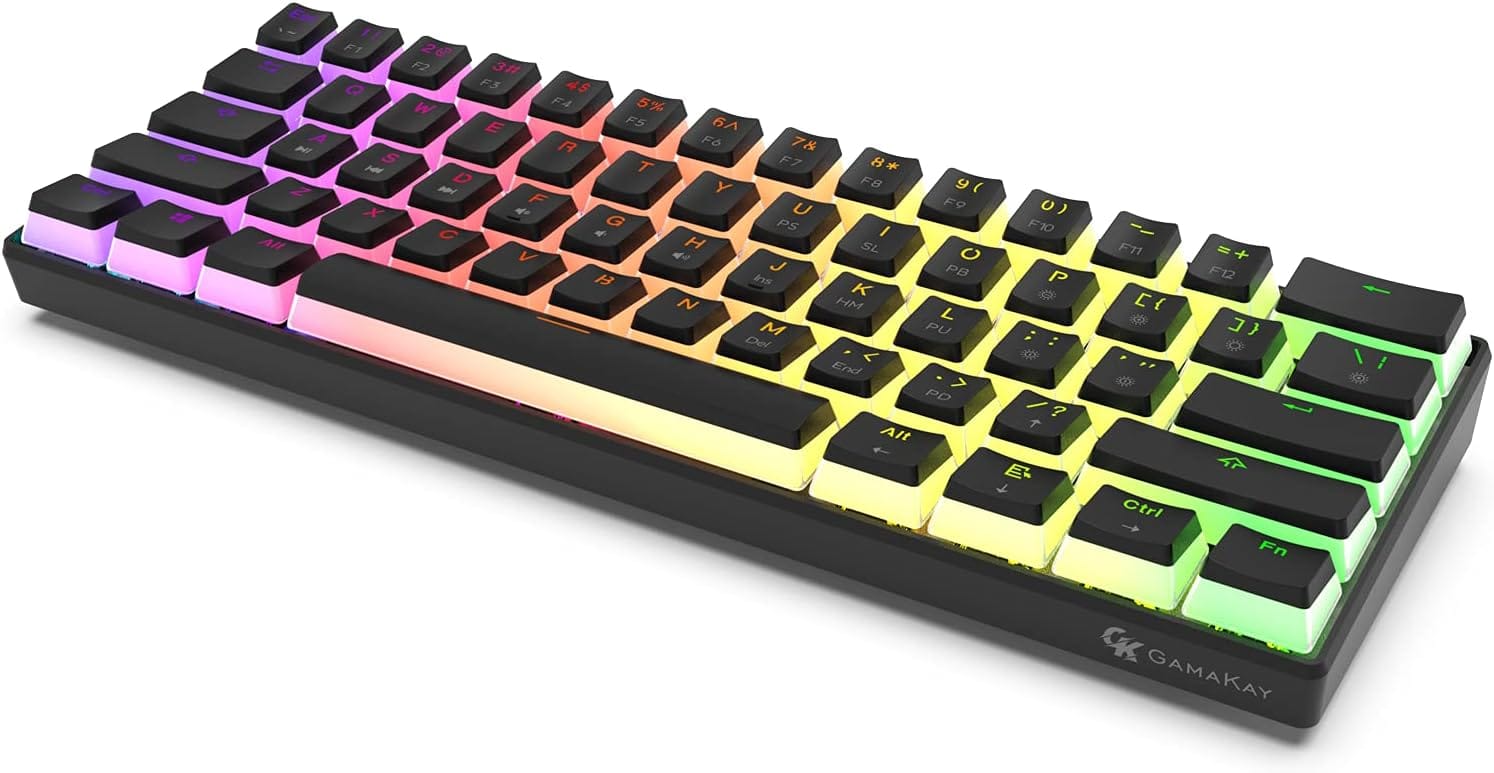 GK GAMAKAY MK61 RGB Mechanical Keyboard Orange Switch