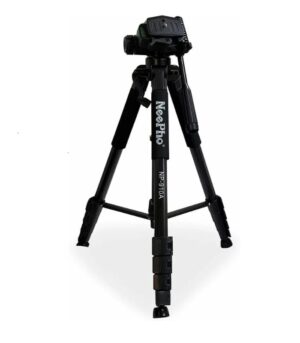 NeePho 910A Tripod Stand Retractable Height Adjustable Camera Tripod with Phone Holder