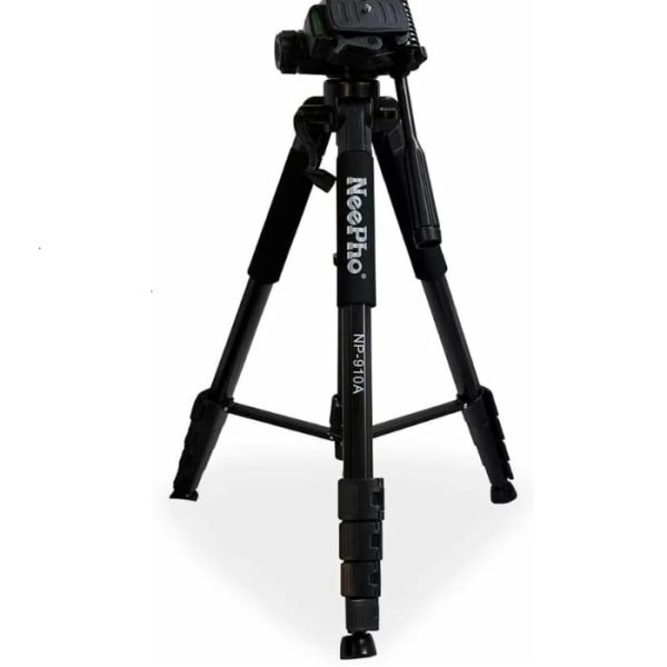 NeePho 910A Tripod Stand Retractable Height Adjustable Camera Tripod with Phone Holder