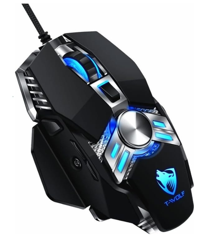 T-WOLF V10 WARRIOR BLACK RGB GAMING MOUSE