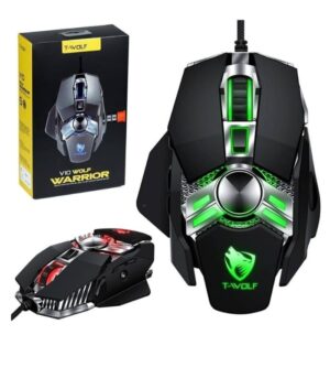T-WOLF V10 WARRIOR BLACK RGB GAMING MOUSE
