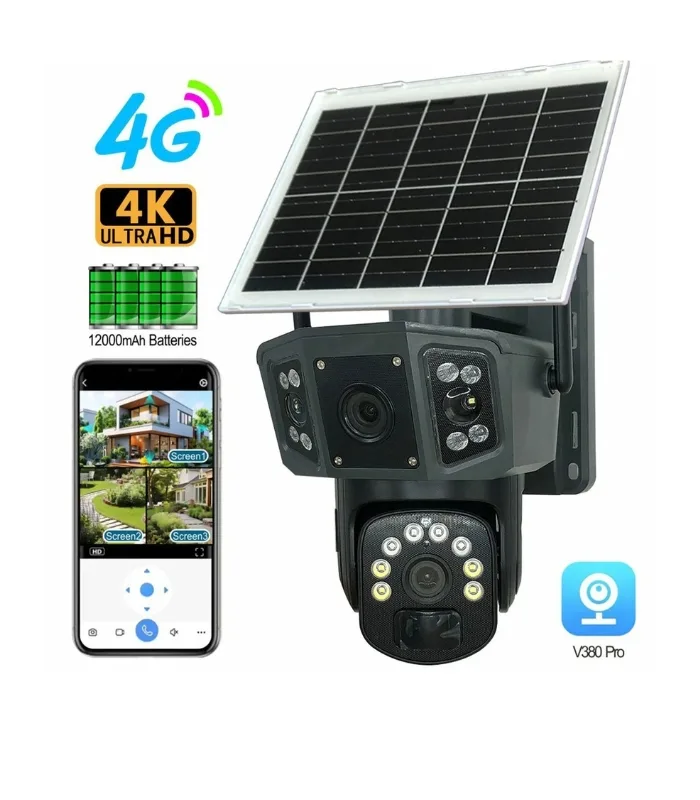 Speed-X CA-WC013 2MP 4G Solar PTZ Outdoor Smart Camera with Motion