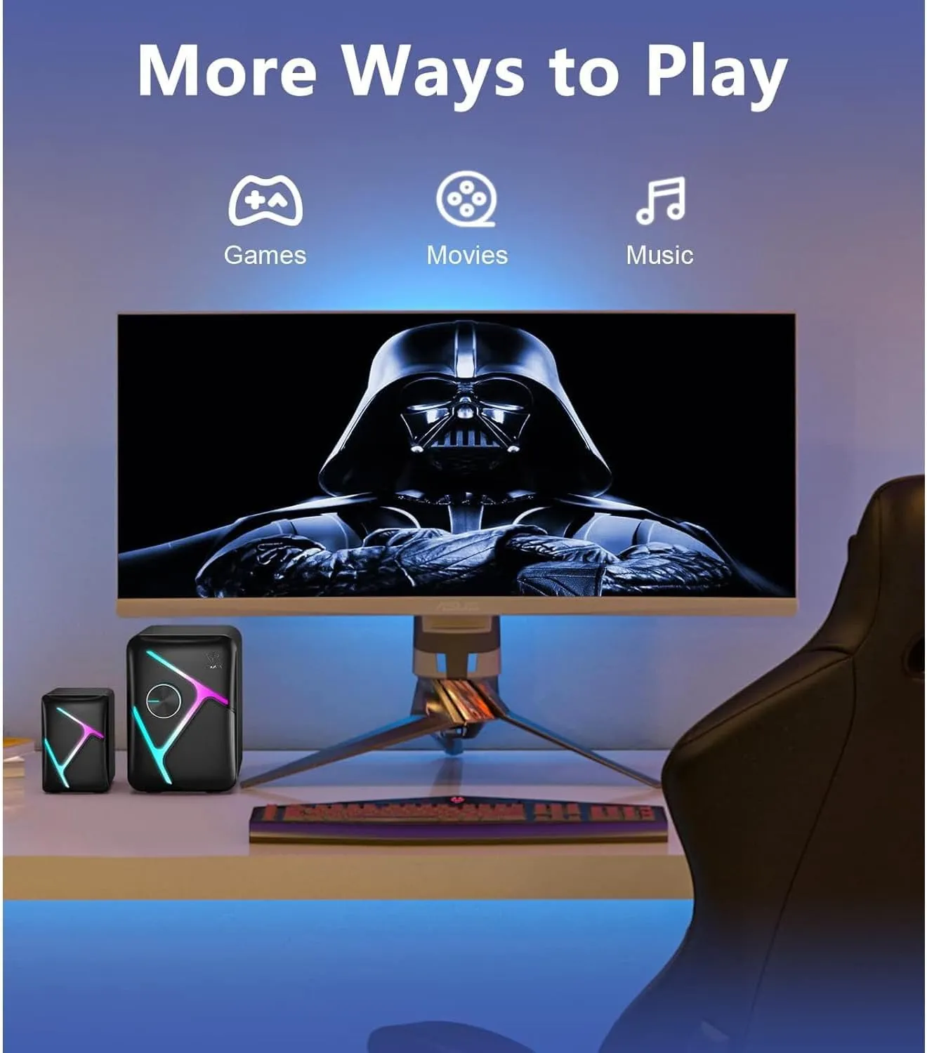 Xtrike Me SK-610 2.1 Stereo Wired RGB Gaming Speakers with Subwoofer 11W