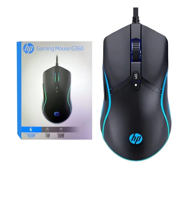 HP G360 DPI 6200 6 Buttons RGB Wired Gaming Mouse