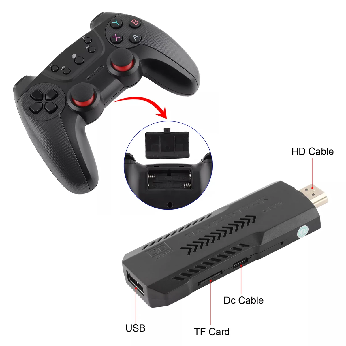 X2 Pro 64GB 35000+ Games 4K Game Stick 3D Retro Video Game Console