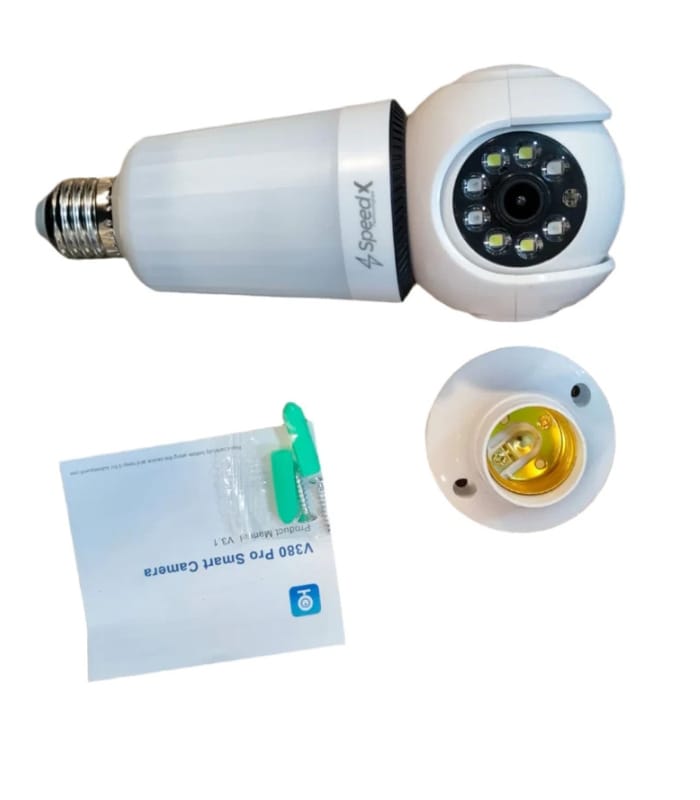 SPE27-LED8 BULB CAMERA WIFI PANORAMIC NIGHT VISION WITH V380 PRO APP SPE27-LED8 BULB CAMERA WIFI PANORAMIC NIGHT VISION WITH V380 PRO APP